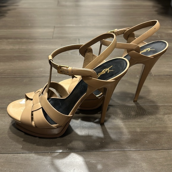 YSL TRIBUTE PLATFORM SANDALS IN PATENT LEATHER - Picture 3 of 6